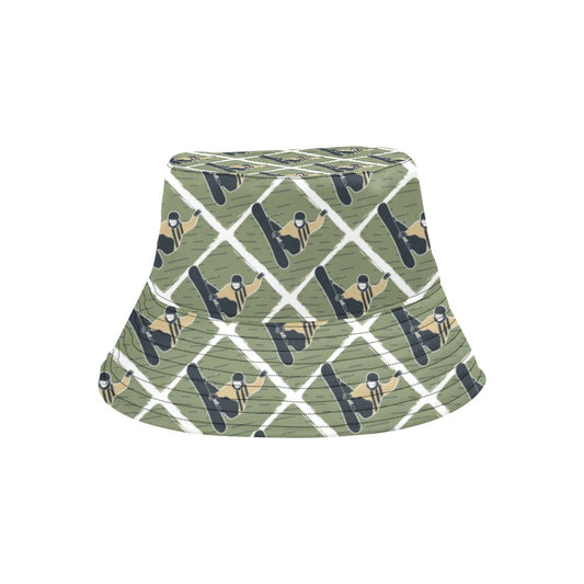 Snowboard Man Print Design LKS302 Unisex Bucket Hat