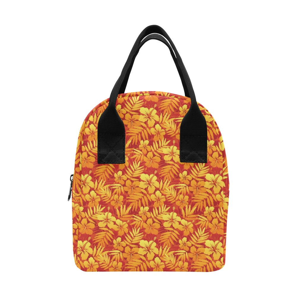 Hibiscus Summer Print Design LKS302 Insulated Lunch Bag
