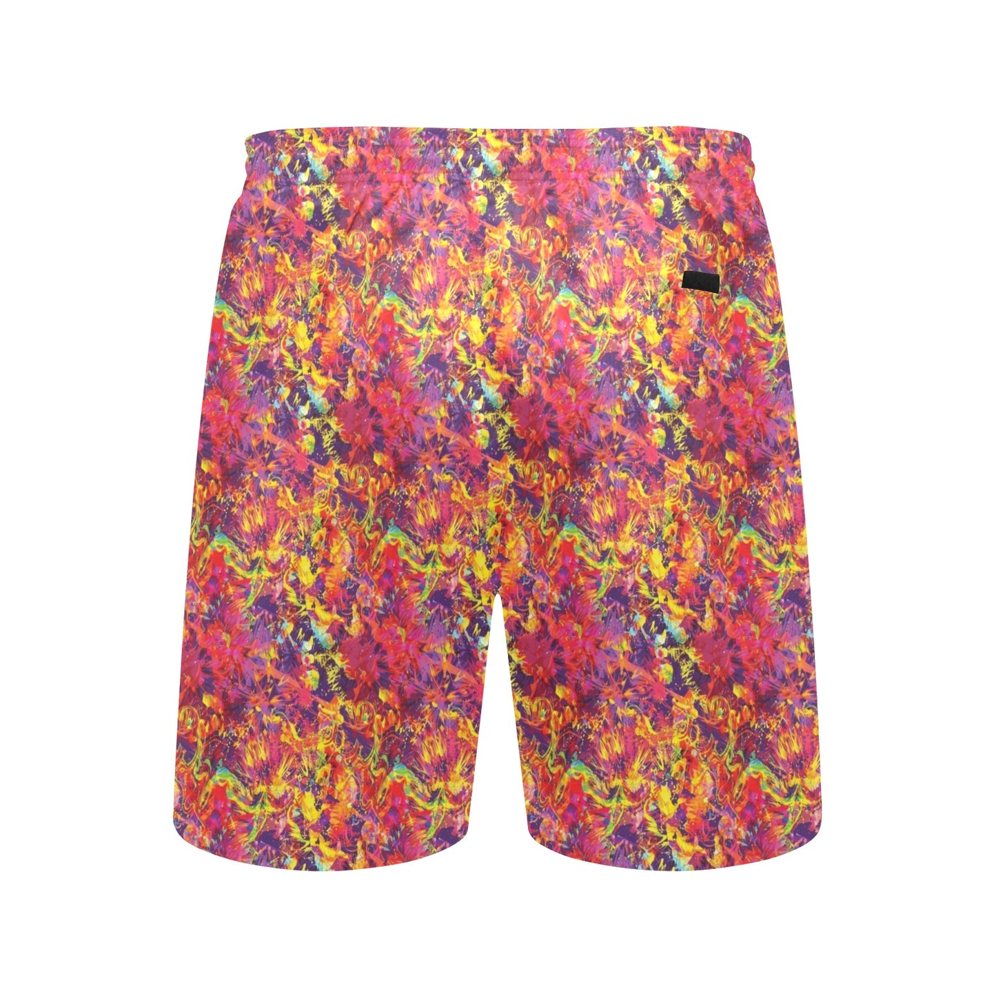 Splatter Print Design LKS303 Men's Swim Trunks Beach Shorts