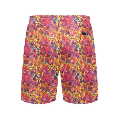 Splatter Print Design LKS303 Men's Swim Trunks Beach Shorts