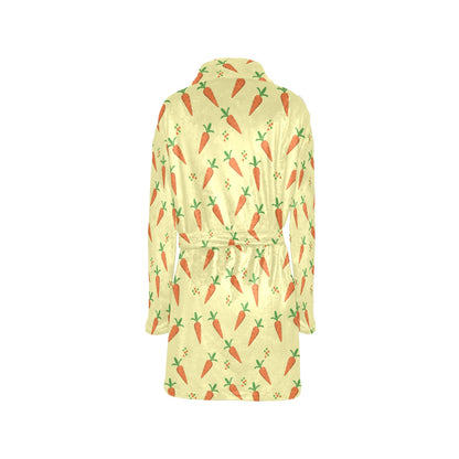 Carrot Pattern Print Design 04 Women's Fleece Robe