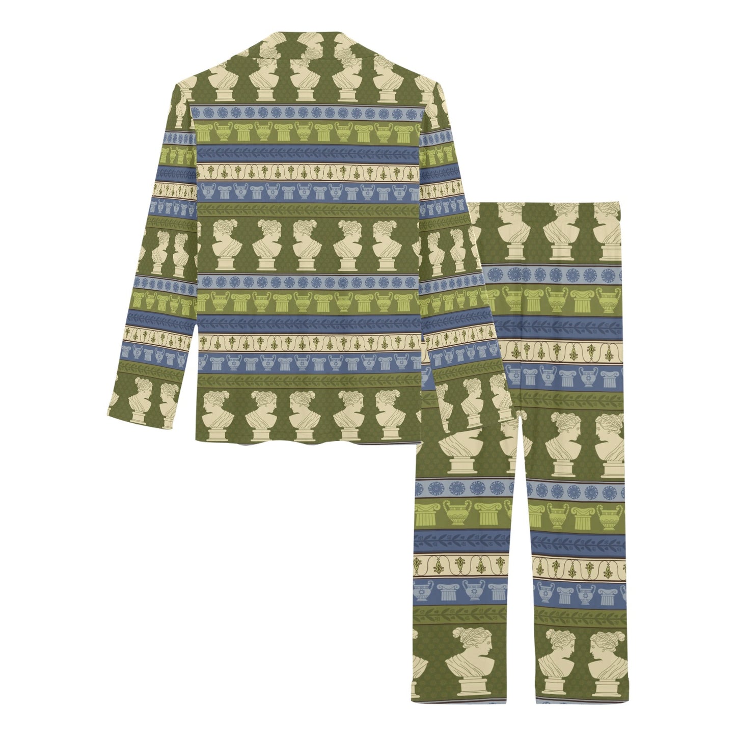 Ancient Greek Statue Print Design LKS301 Women's Long Pajama Set