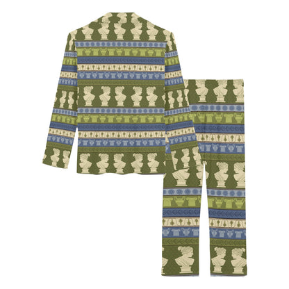 Ancient Greek Statue Print Design LKS301 Women's Long Pajama Set