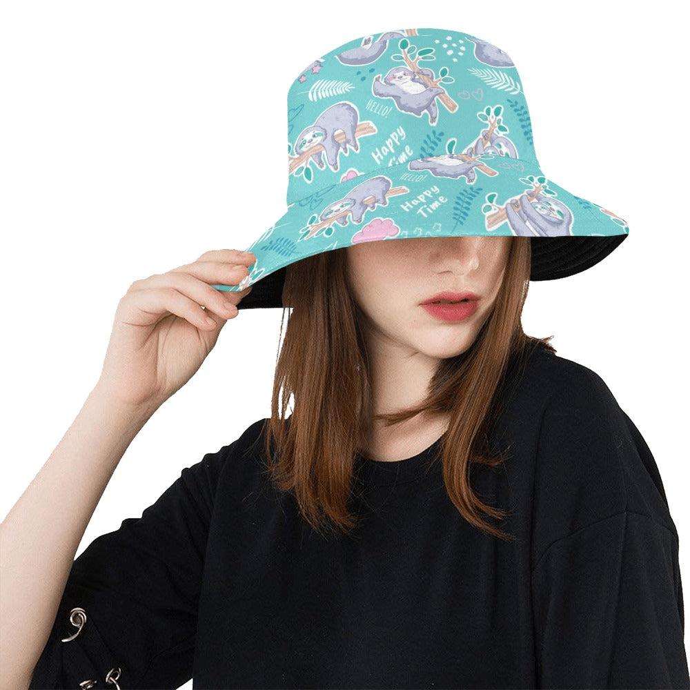 Sloth Print Design LKS309 Unisex Bucket Hat