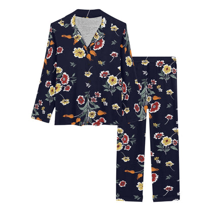 Summer Floral Pattern Print Design SF01 Women's Long Pajama Set