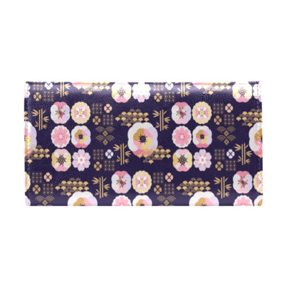 Sakura Japan Style Print Design LKS302 Women's Trifold Wallet