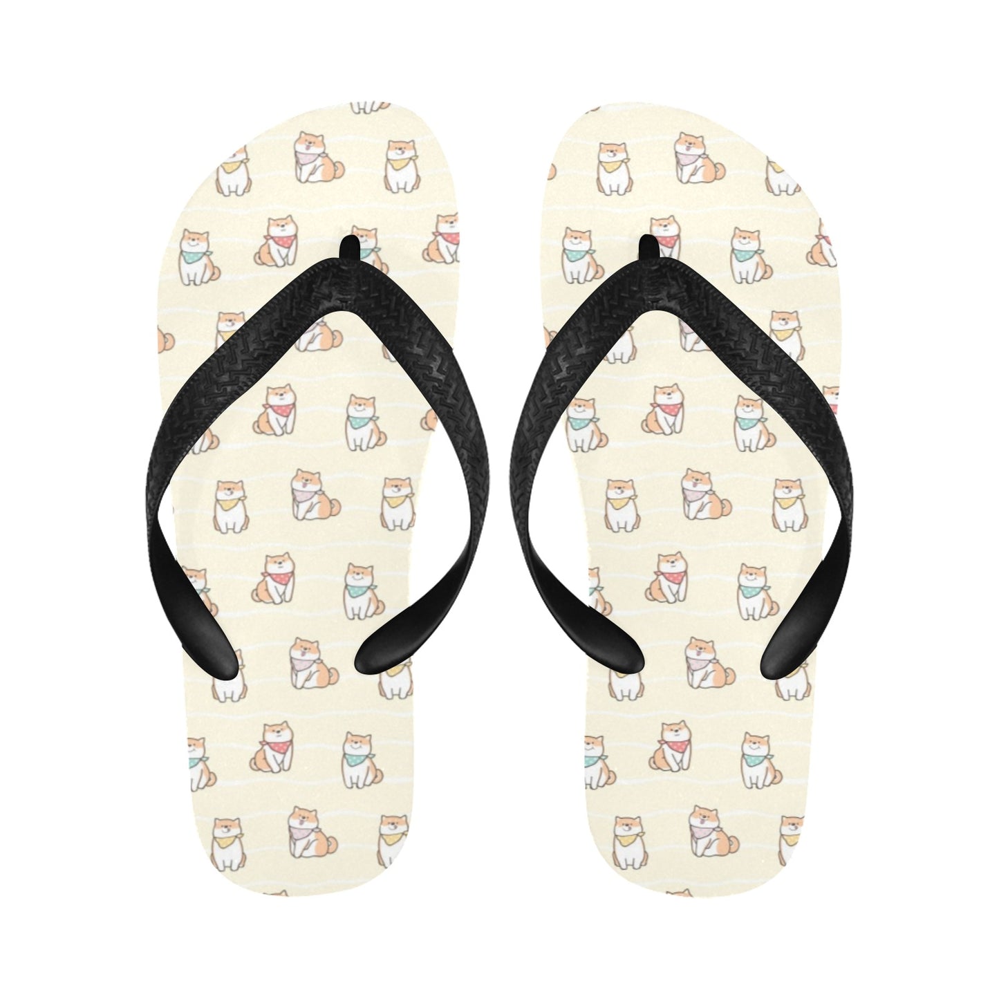 Shiba Inu Print Design LKS306 Flip Flops