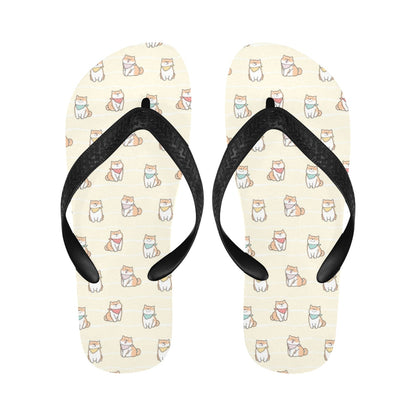 Shiba Inu Print Design LKS306 Flip Flops