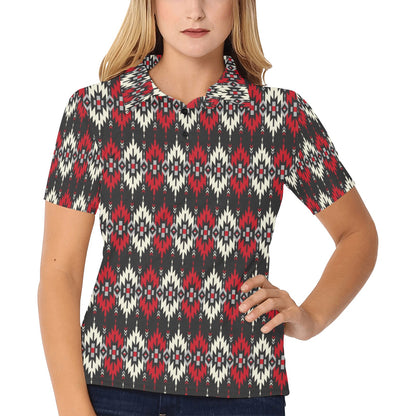 Southwestern Pattern Women's Polo Shirt