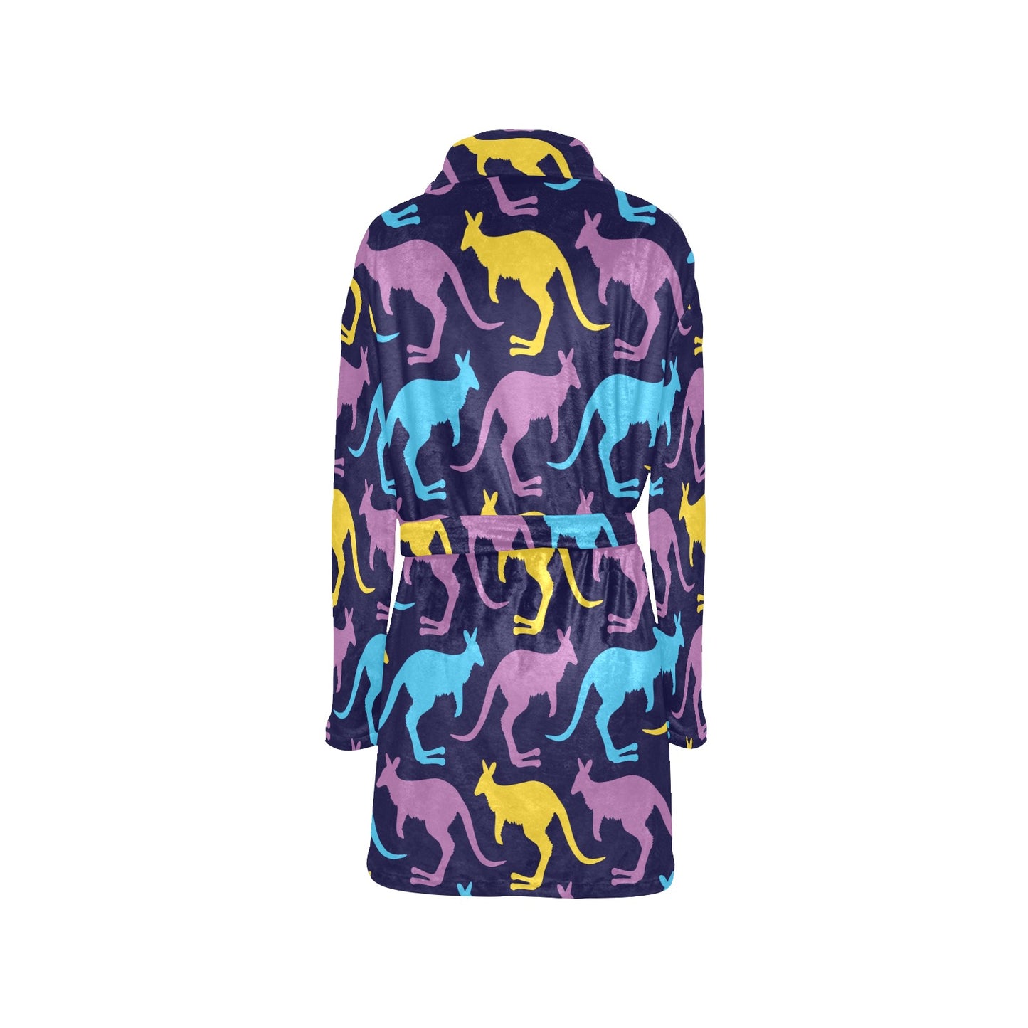Kangaroos Pattern Print Design 02 Women's Fleece Robe