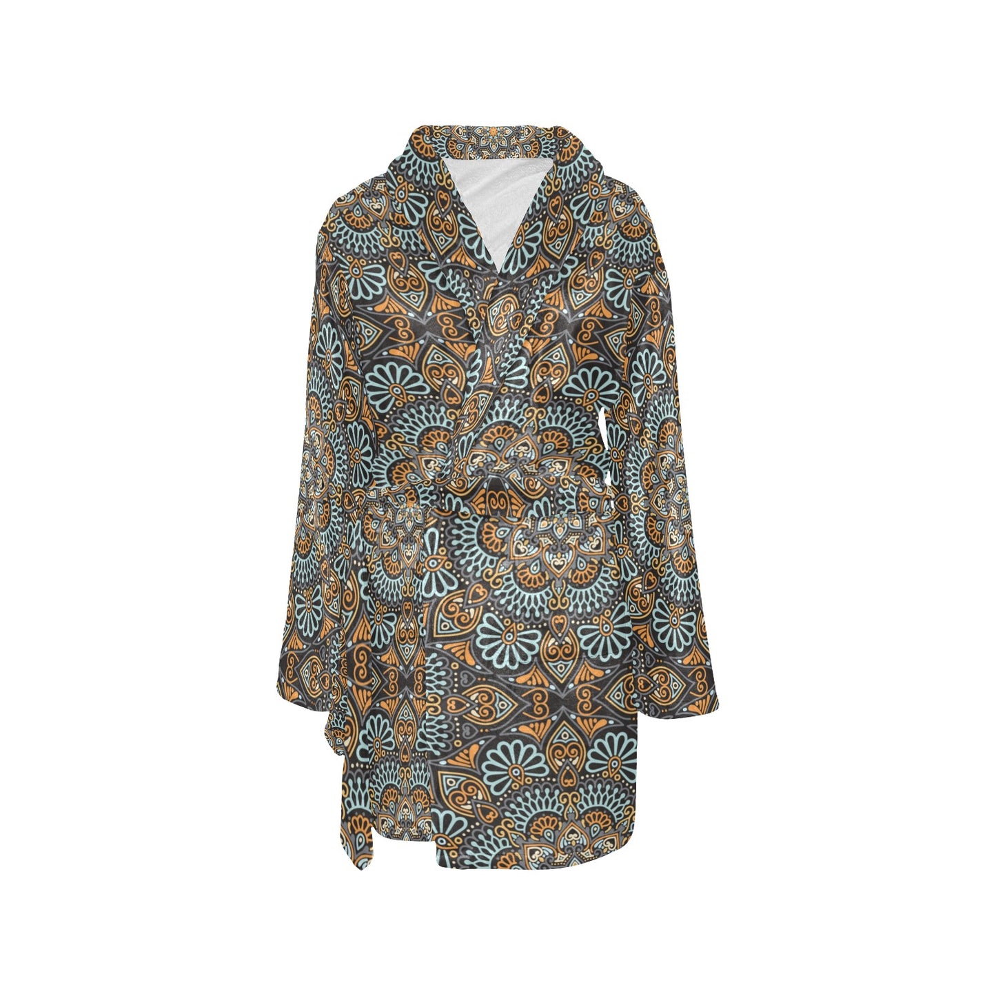 Mandala Pattern Print Design 05 Women's Fleece Robe