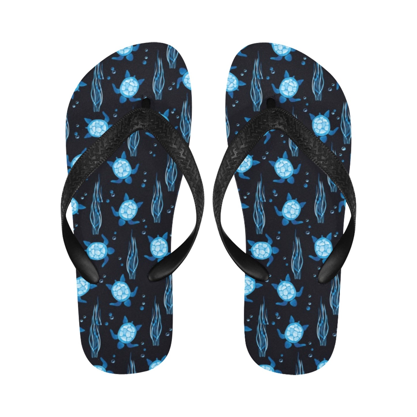 Sea Turtle Print Design LKS3013 Flip Flops