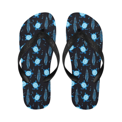 Sea Turtle Print Design LKS3013 Flip Flops