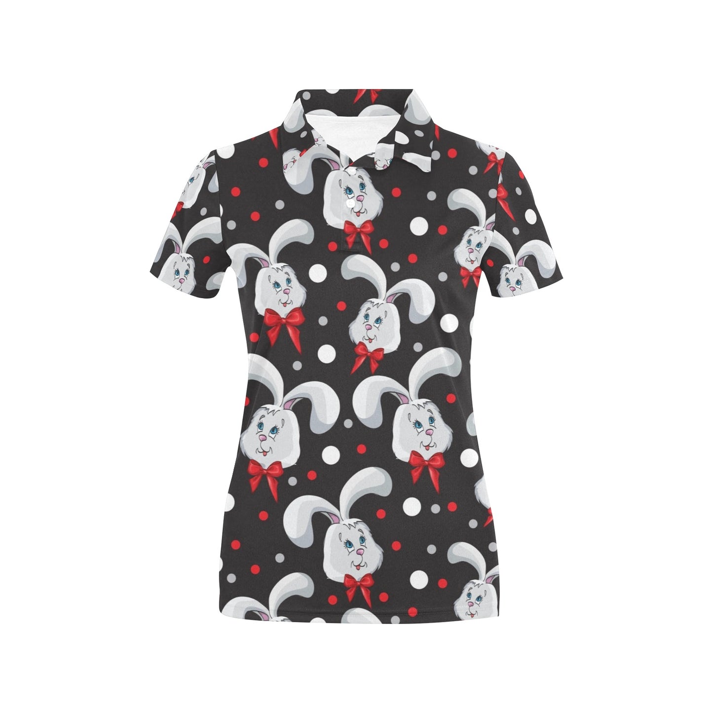 Rabbit Pattern Print Design RB012 Women's Polo Shirt