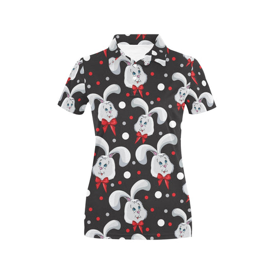 Rabbit Pattern Print Design RB012 Women's Polo Shirt