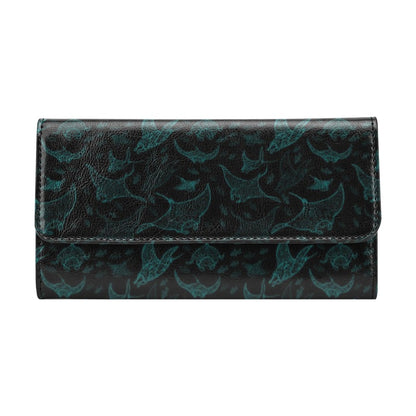 Manta Ray Print Design LKS402 Women's Trifold Wallet