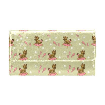 Yorkshire Cute Terriers Print Design LKS301 Women's Trifold Wallet