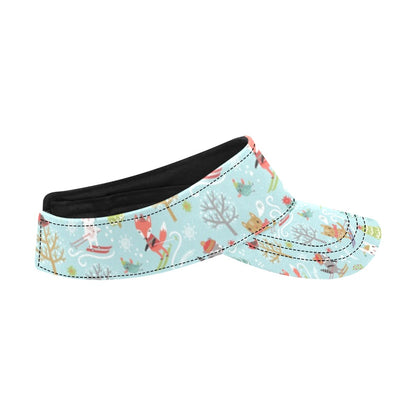 Ski Fox Cute Print Design LKS303 Unisex Sun Visor