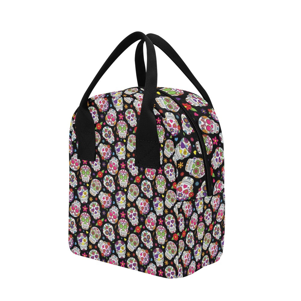 Sugar Skull Print Design LKS302 Insulated Lunch Bag