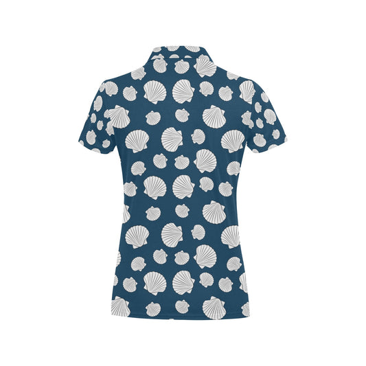 Seashell Print Design LKS3012 Women's Polo Shirt
