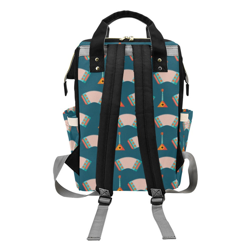 Accordion Print Design LKS402 Diaper Bag Backpack