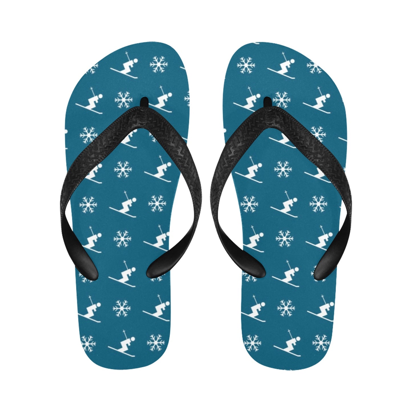 Ski Print Design LKS301 Flip Flops
