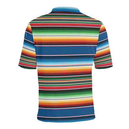Serape Print Design LKS303 Men Polo Shirt