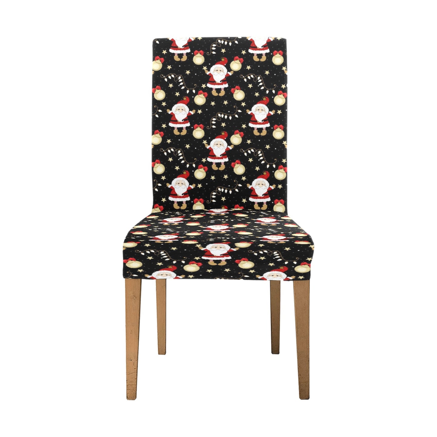 Santa Christmas Themed Print Design LKS307 Dining Chair Slipcover