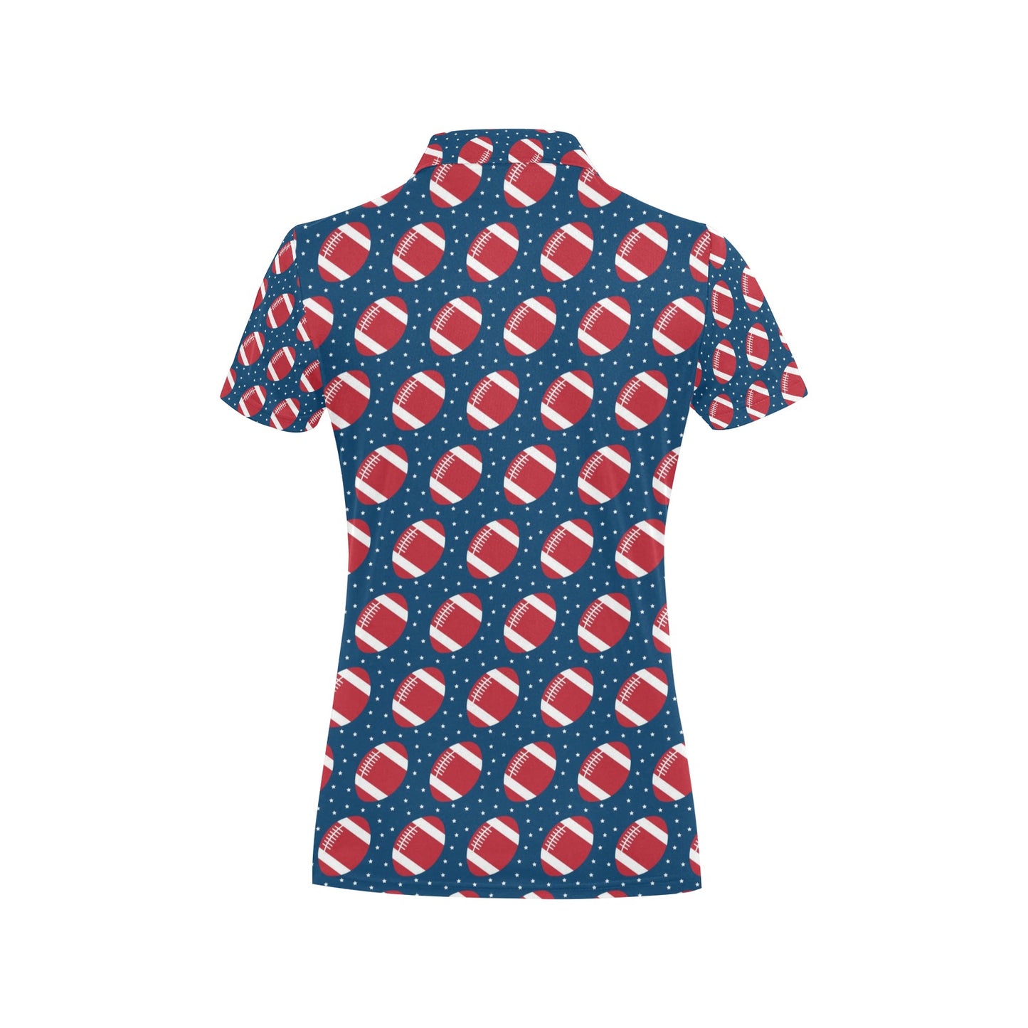 American Football Star Design Pattern Women's Polo Shirt