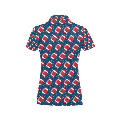 American Football Star Design Pattern Women's Polo Shirt