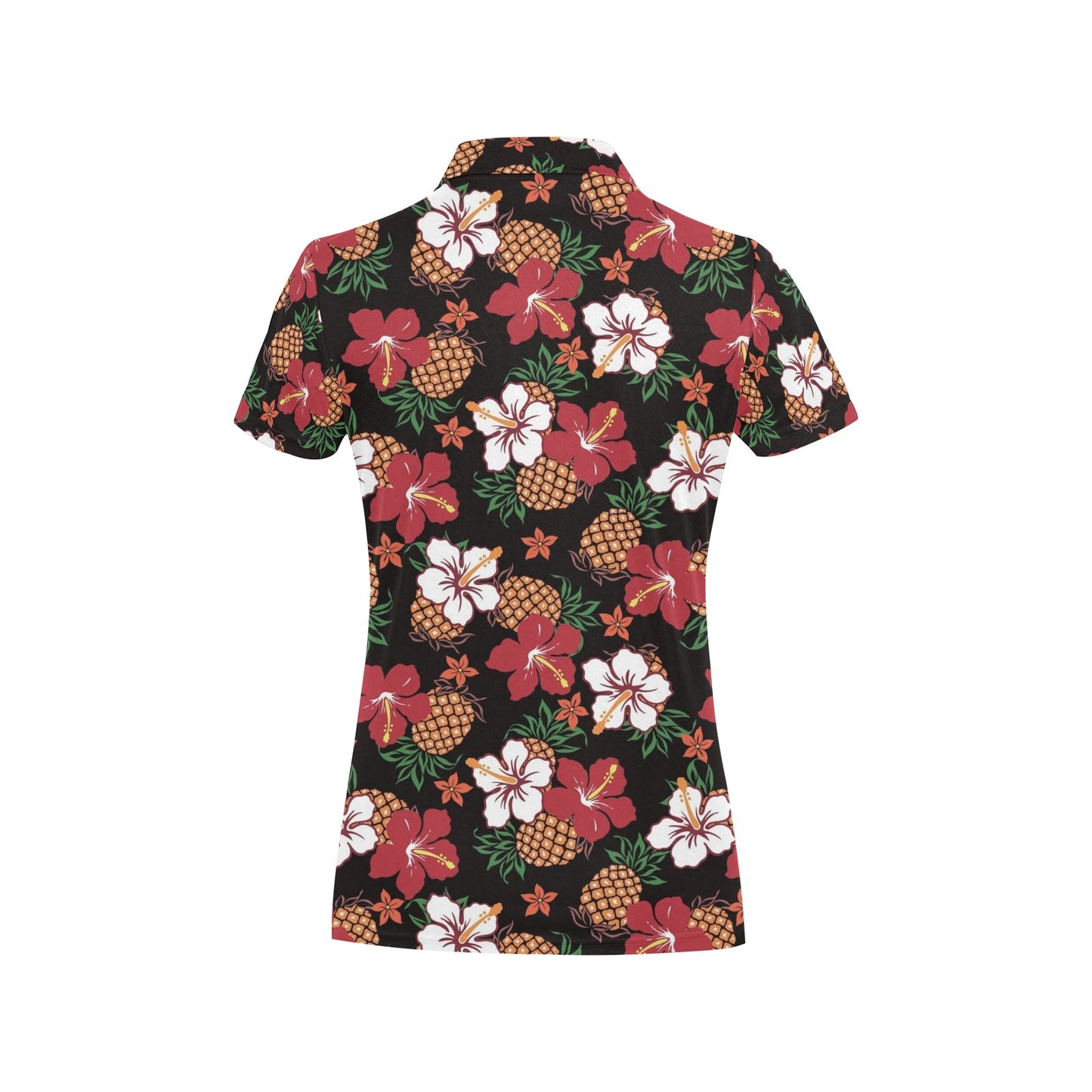 Hawaiian Themed Pattern Print Design H013 Women's Polo Shirt