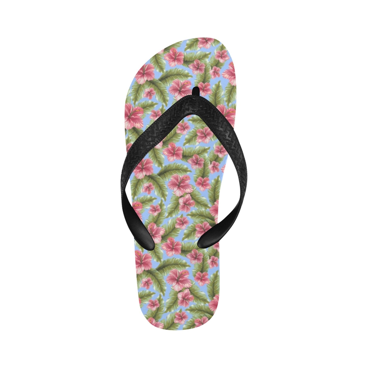 Tropical Flower Print Design LKS301 Flip Flops