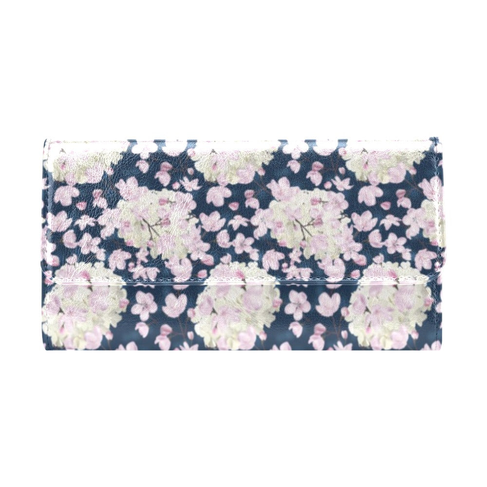 Sakura Print Design LKS305 Women's Trifold Wallet