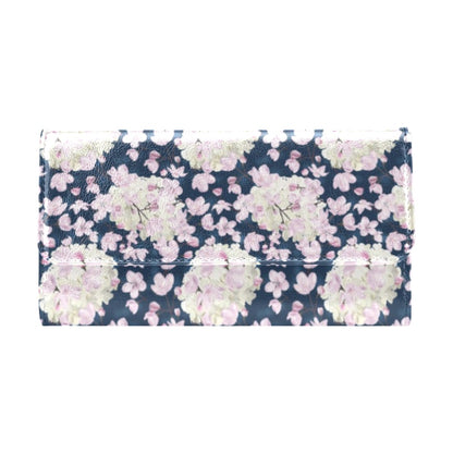Sakura Print Design LKS305 Women's Trifold Wallet
