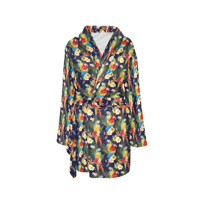 Parrot Themed Design Women's Fleece Robe
