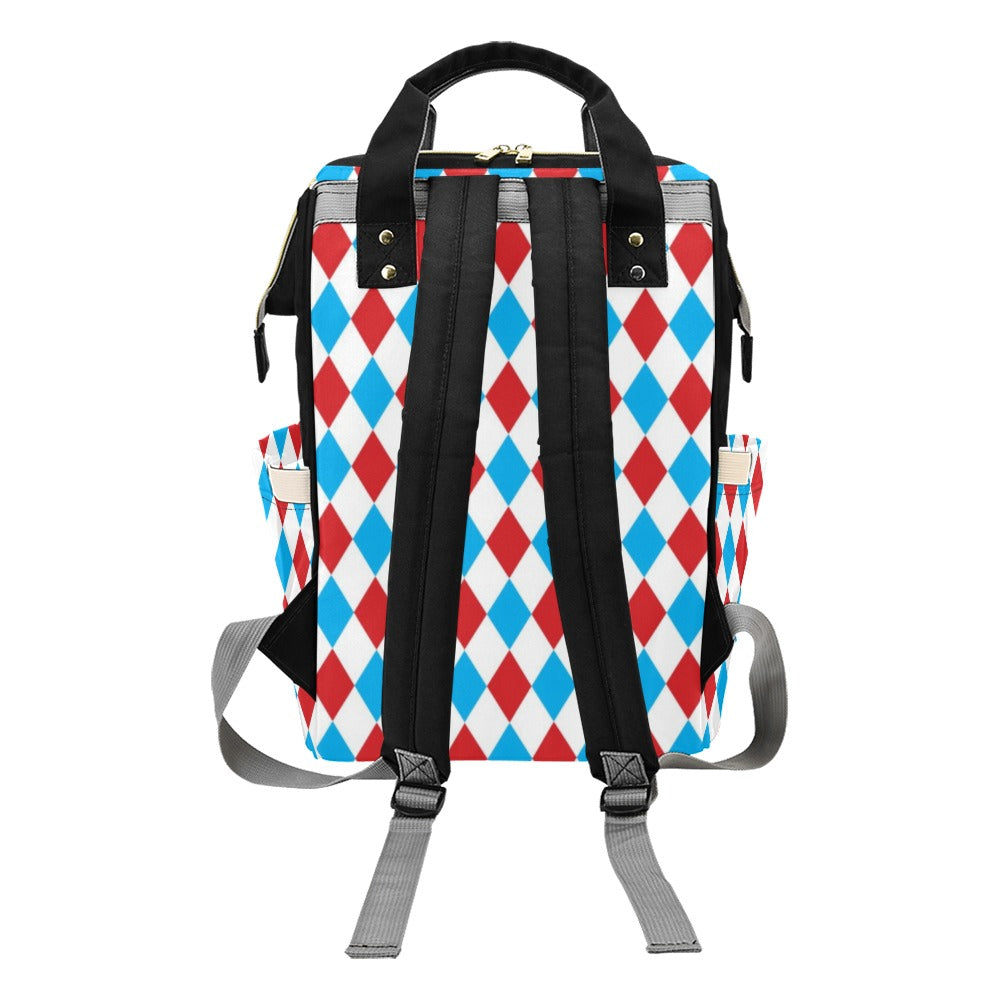 Harlequin Print Design LKS402 Diaper Bag Backpack