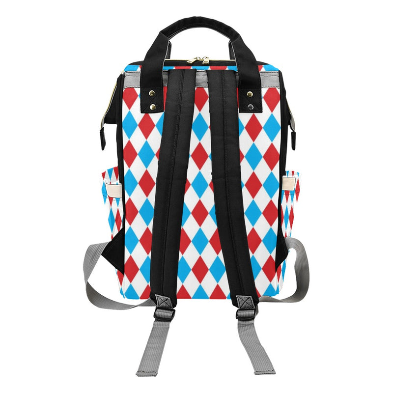 Harlequin Print Design LKS402 Diaper Bag Backpack