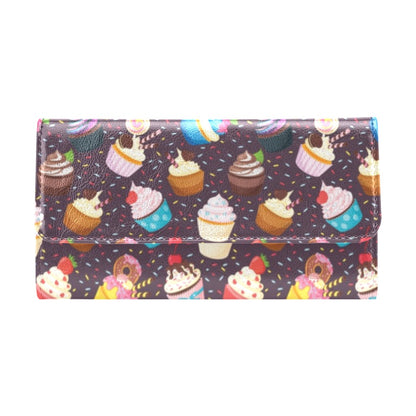 Cupcakes Party Print Pattern Women's Trifold Wallet