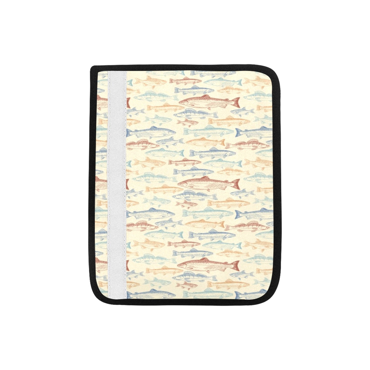 Salmon Fish Print Design LKS302 Car Seat Belt Cover