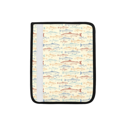 Salmon Fish Print Design LKS302 Car Seat Belt Cover