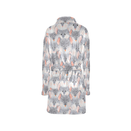 Rat Baby Pattern Print Design 02 Women's Fleece Robe