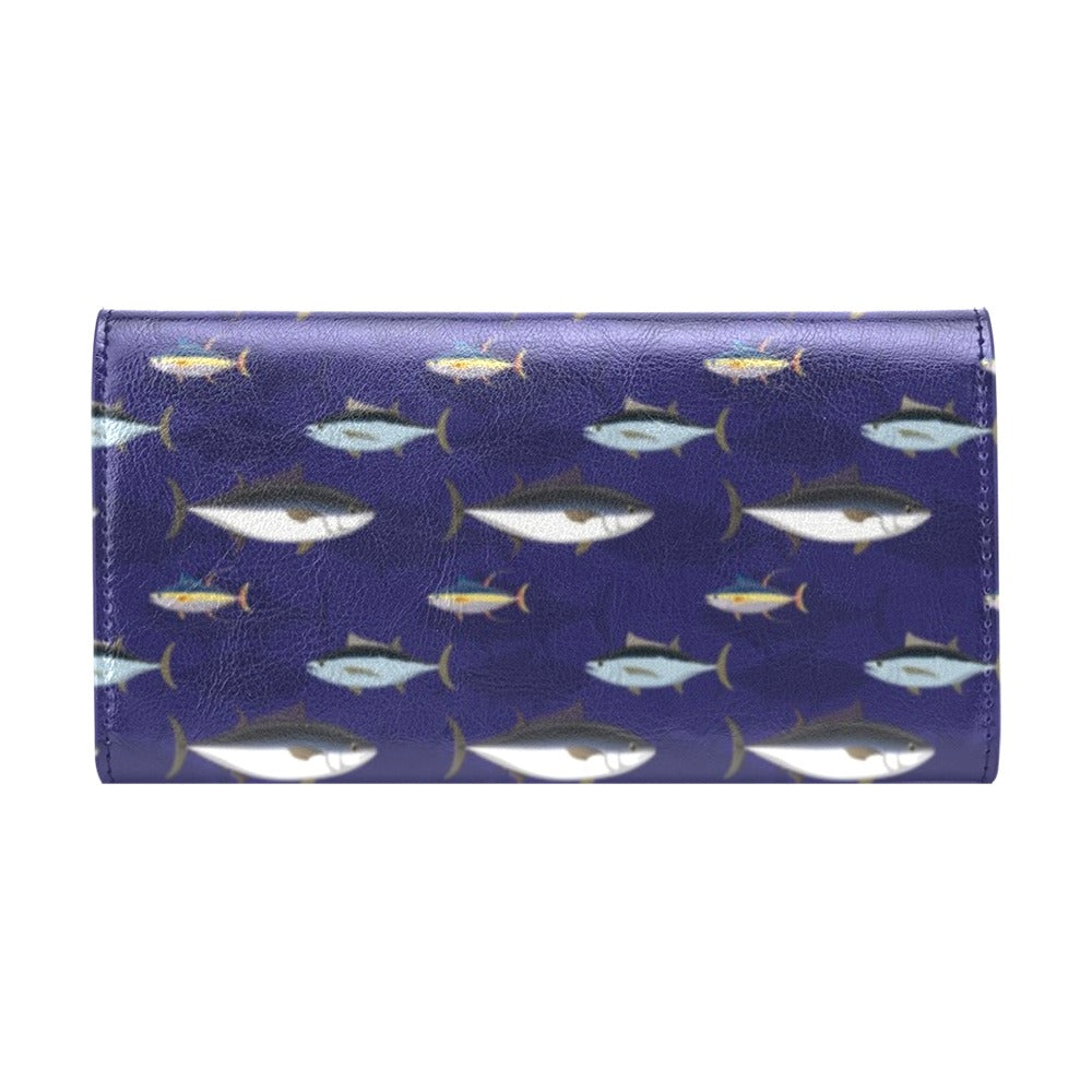 Tuna Fish Print Design LKS304 Women's Trifold Wallet