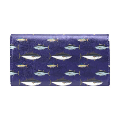 Tuna Fish Print Design LKS304 Women's Trifold Wallet