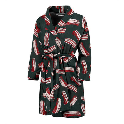 Bacon Pattern Print Design 02 Men Bathrobe-JORJUNE.COM