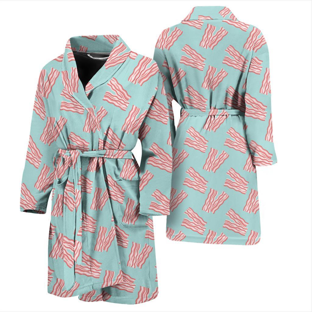 Bacon Pattern Print Design 04 Men Bathrobe-JORJUNE.COM