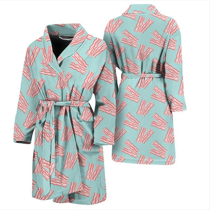 Bacon Pattern Print Design 04 Men Bathrobe-JORJUNE.COM