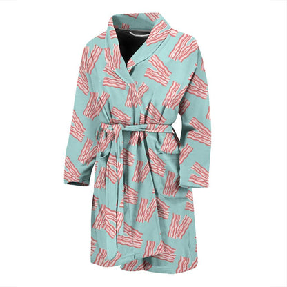Bacon Pattern Print Design 04 Men Bathrobe-JORJUNE.COM