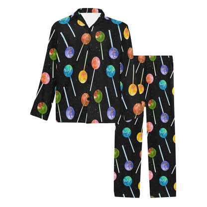 Lollipop Pattern Print Design LL04 Men's Long Pajama Set