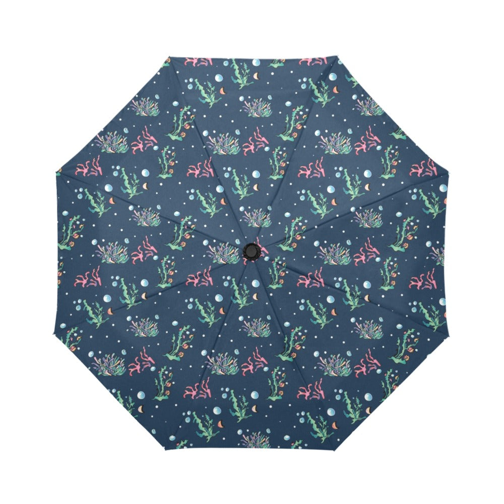 Seaweed Print Design LKS306 Anti-UV Automatic Umbrella