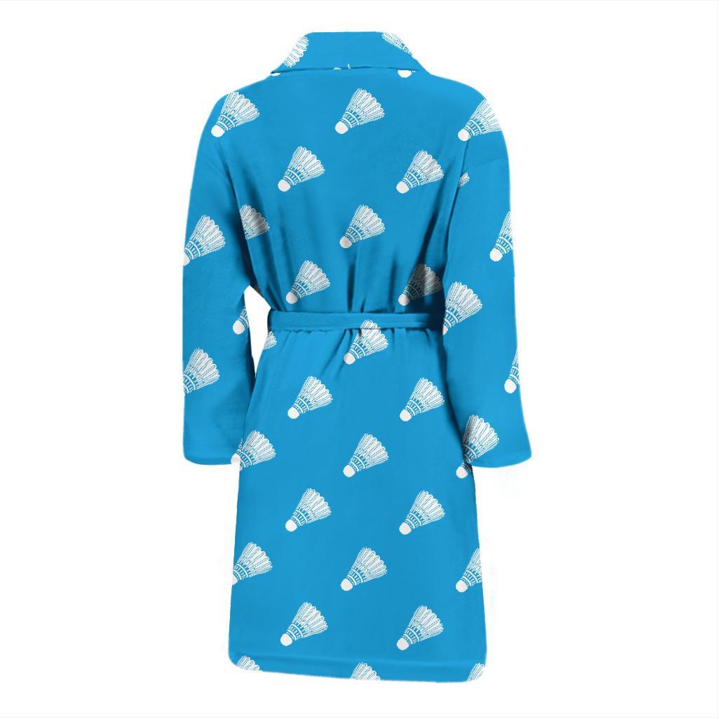 Badminton Ball Pattern Print Design 08 Men Bathrobe-JORJUNE.COM